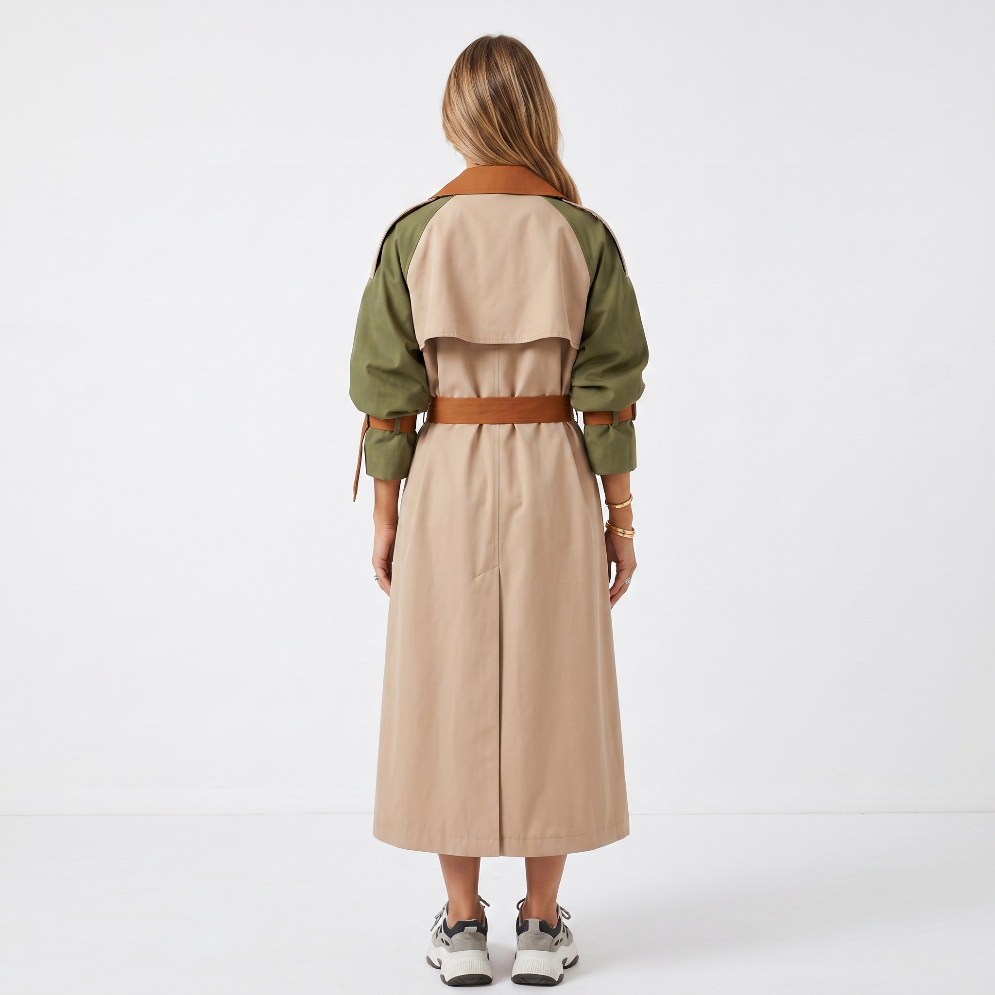 The Genevieve Belted Trench — detail