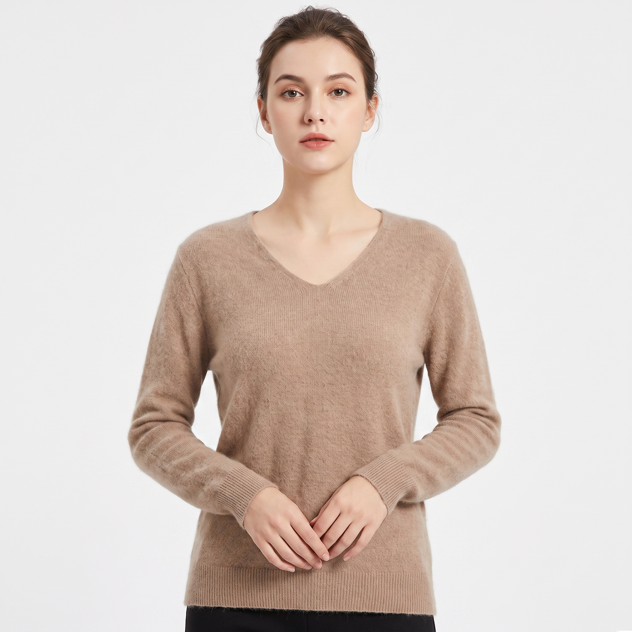 The Ottilie Fluffy V-Neck — fit