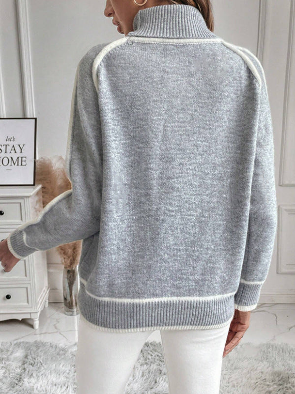 The Margot Ribbed Turtleneck Top — side